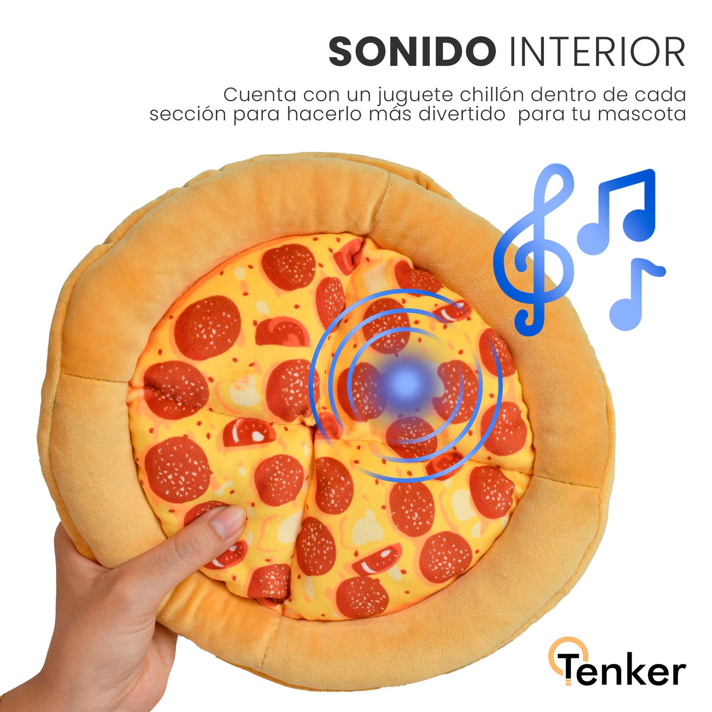 Juguete de Peluche con Sonido en Forma de Pizza