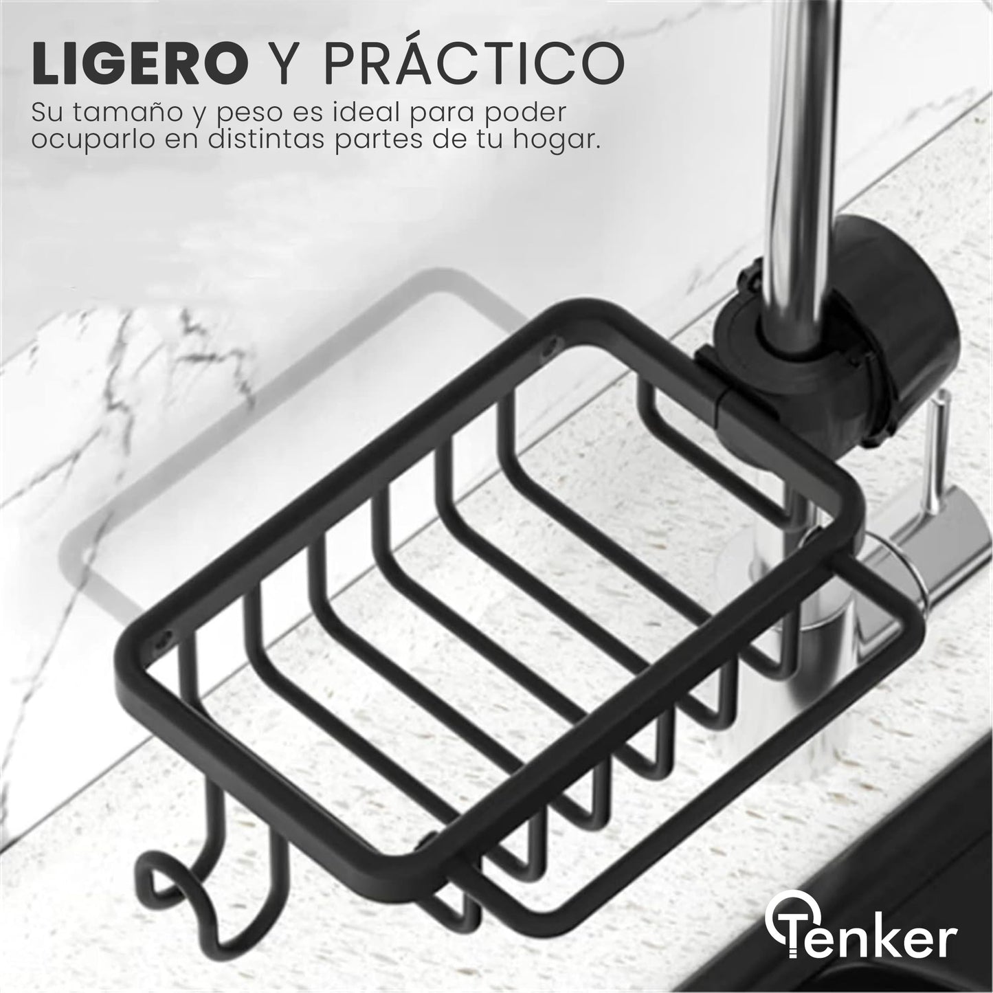 Soporte de Esponja y Organizador de Fregadero de Cocina