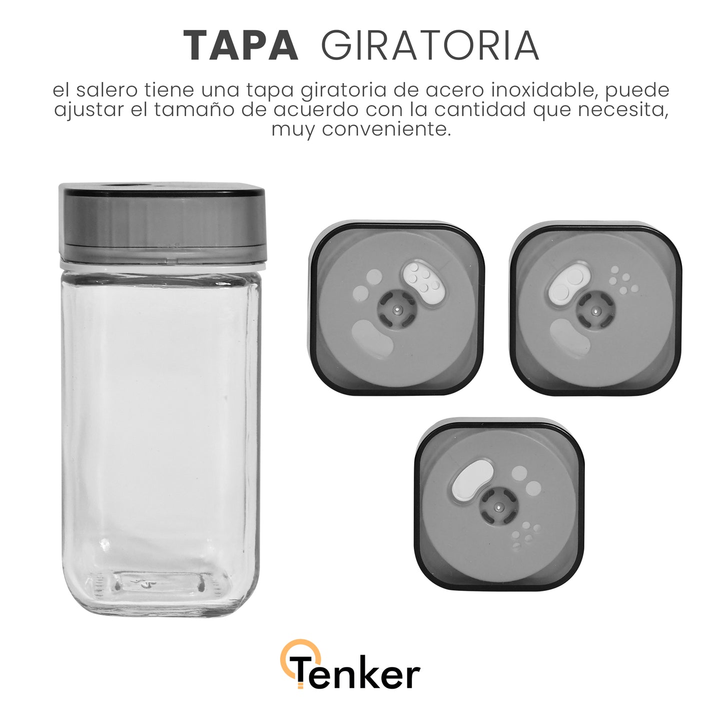 Juego de Dispensadores y Frascos de Vidrio para Cocina (4 Piezas)