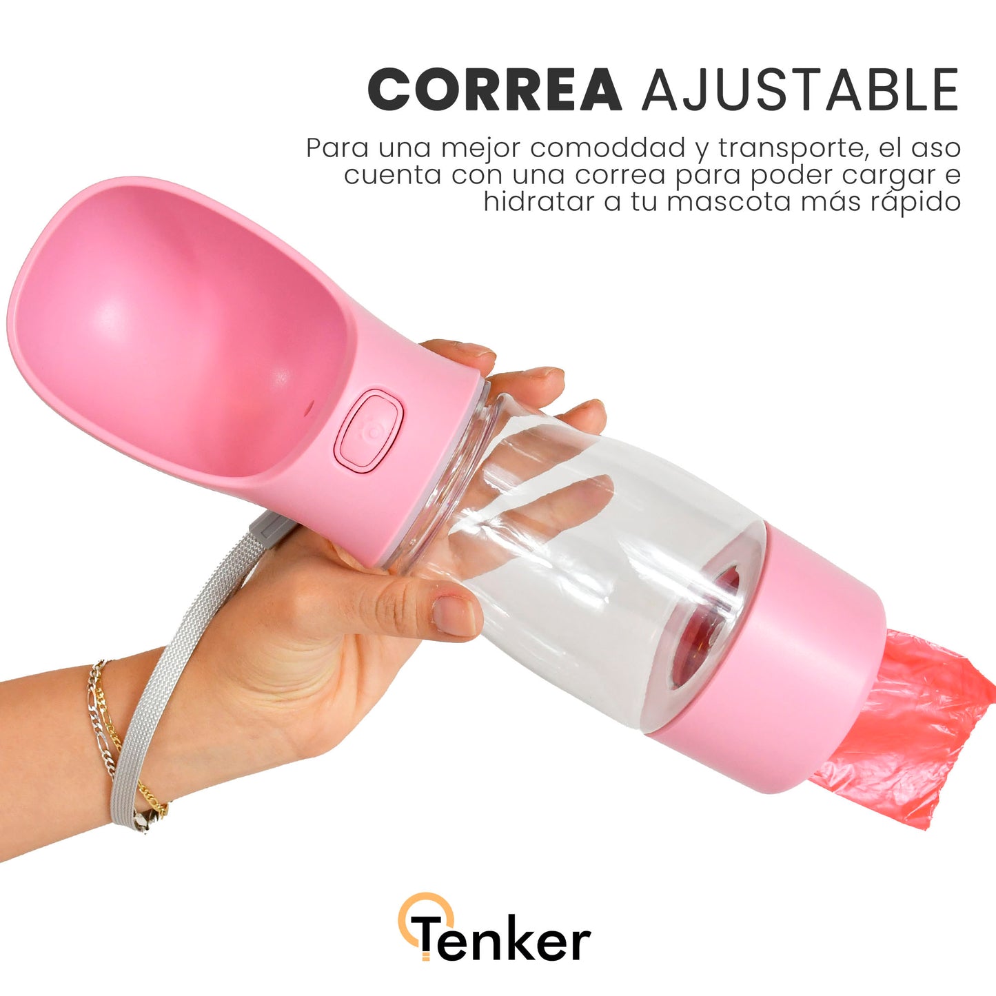 dispensador de agua para perros rosabotella de agua para perros rosa