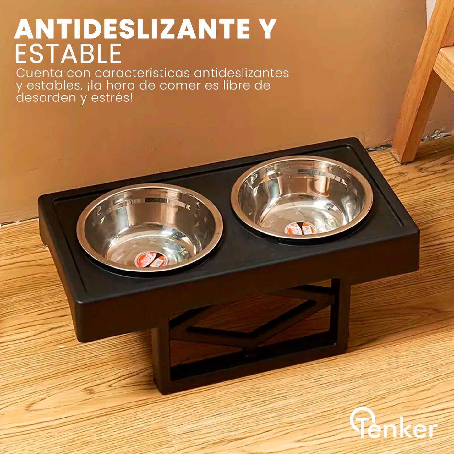 Cuenco Doble con Mesa Elevada para Perros y Gatos