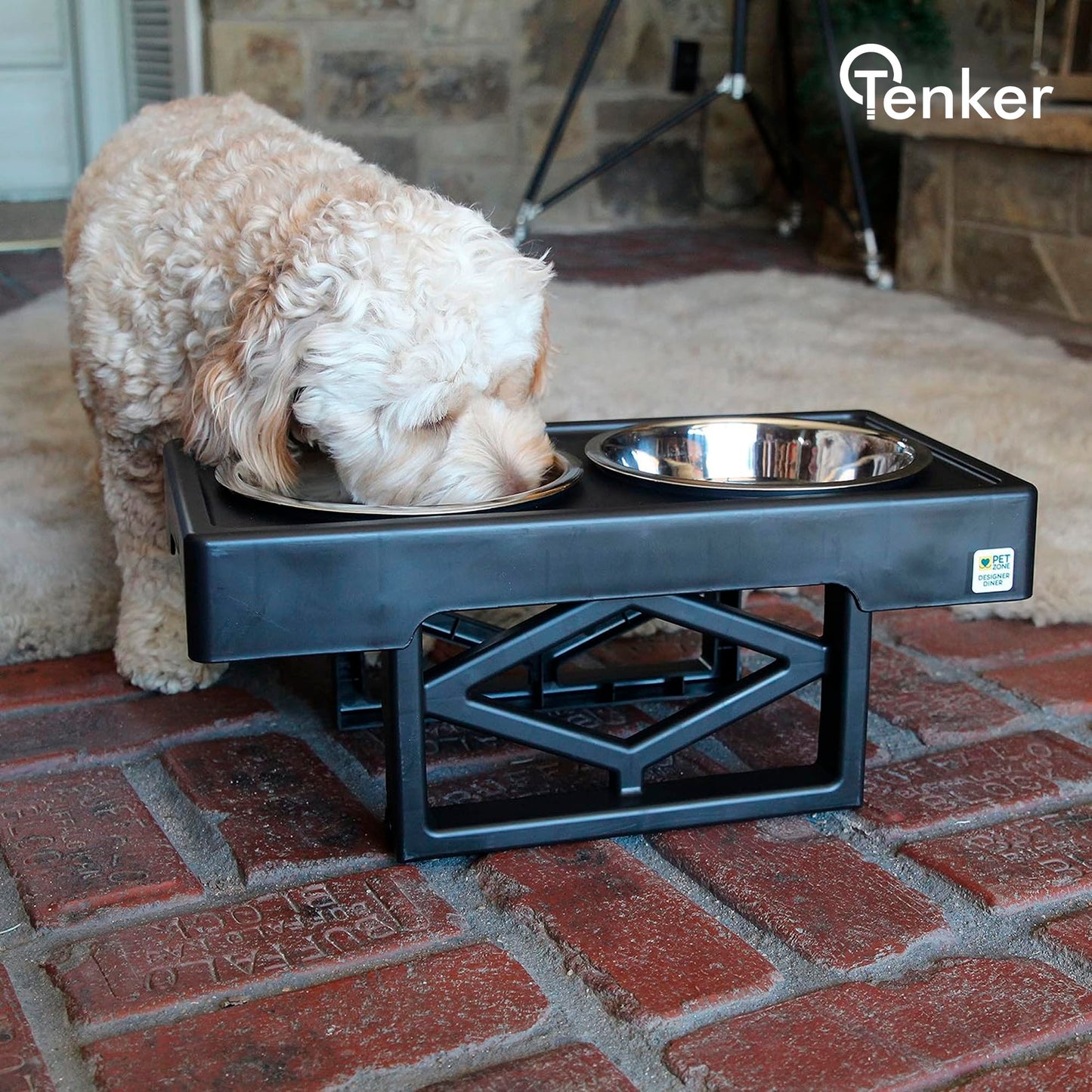 Cuenco Doble con Mesa Elevada para Perros y Gatos