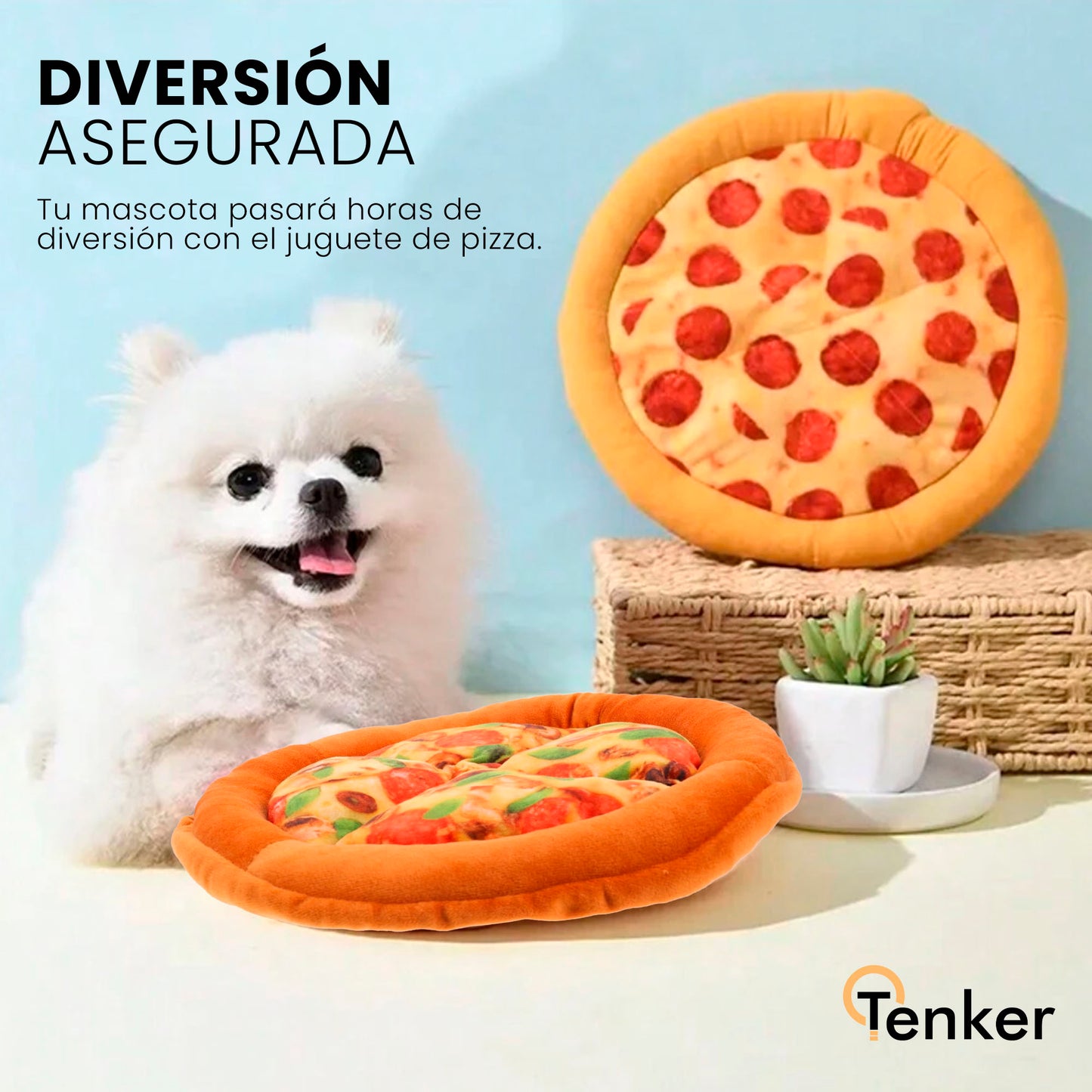 Juguete de Peluche con Sonido en Forma de Pizza