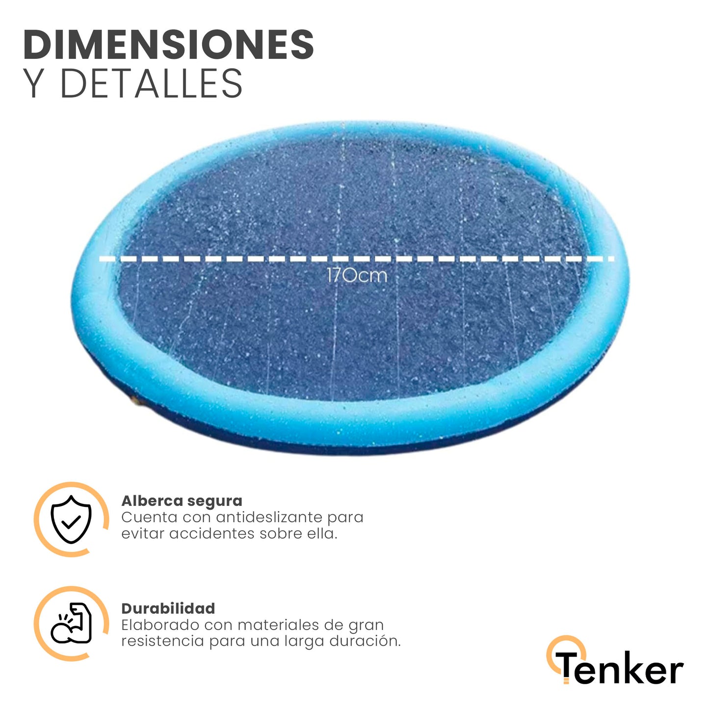 Almohadilla Inflable de Salpicaduras de 170CM