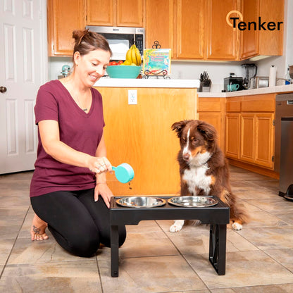 Cuenco Doble con Mesa Elevada para Perros y Gatos