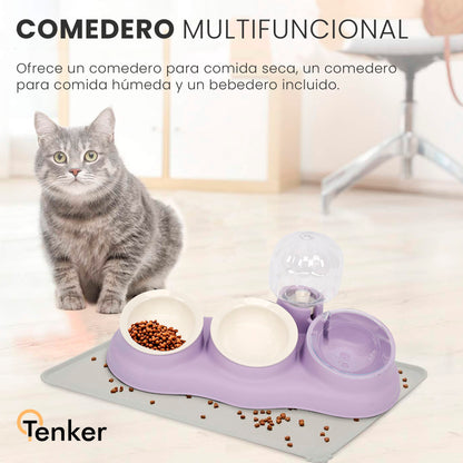 Bol/cuenco Multifunción para Mascotas, gatos y cachorros - Alimenta y Hidrata a tu Amigo Peludo con Estilo